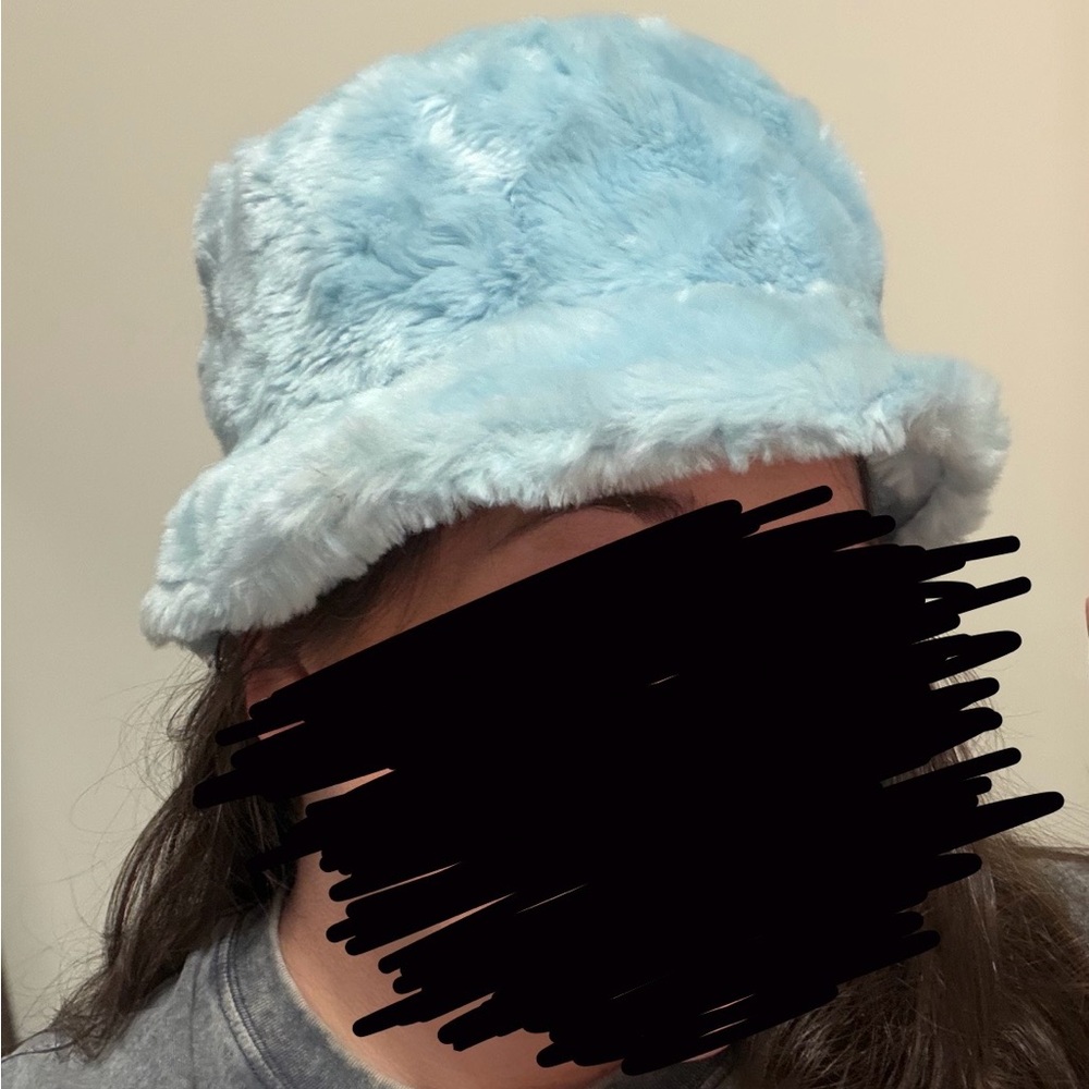 Limited Too Sky Blue Furry Bucket Hat